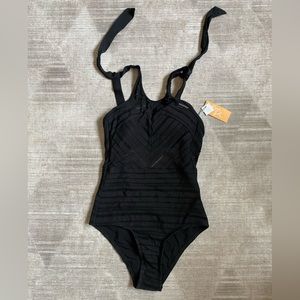 Black One-Piece Medium-Coverage Swimsuit NWT